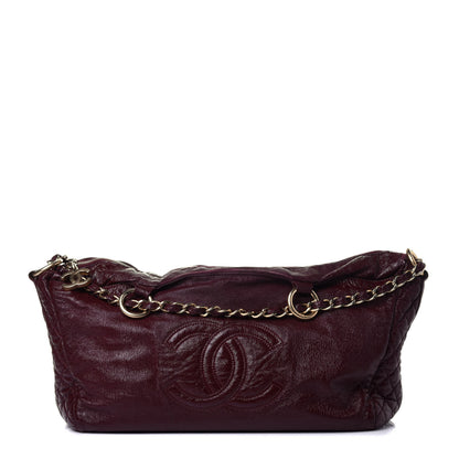 Chanel Vinyl Medium Rock and Chain Bowler Bordeaux 1 of 12
