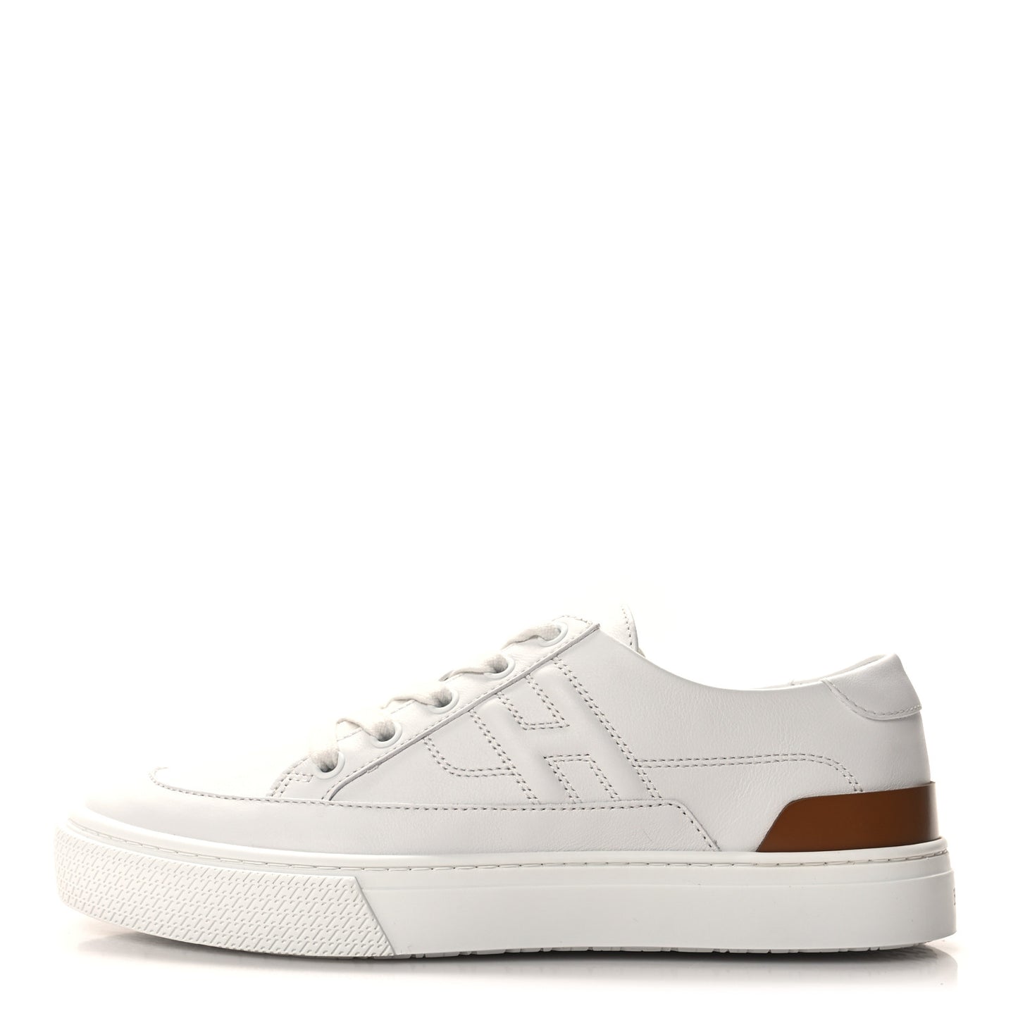 Calfskin Deep Sneakers 37.5 White Naturel