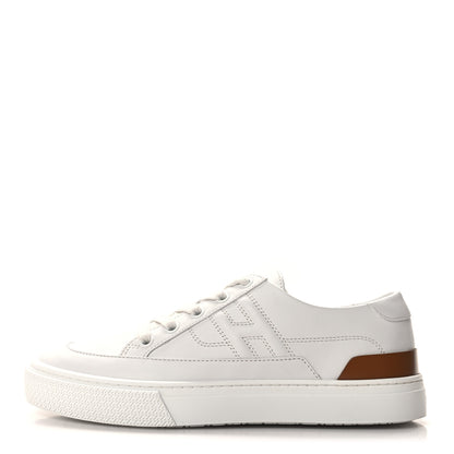 Hermes Calfskin Deep Sneakers 37.5 White Naturel 1 of 9