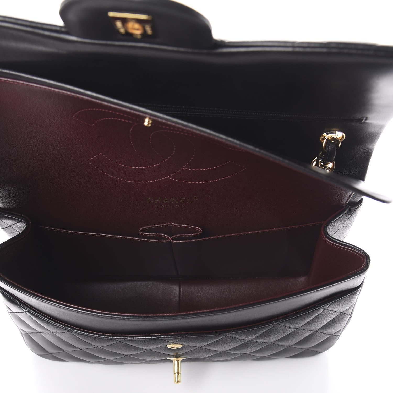 Chanel Lambskin Quilted Jumbo Double Flap Black 4 of 9