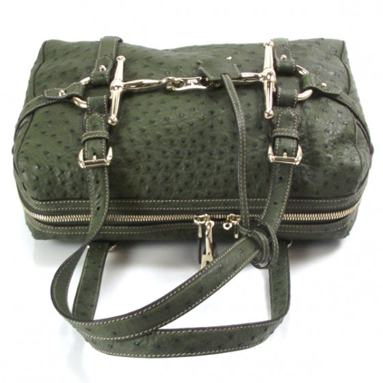 Gucci Ostrich 85th Anniversary Large Boston Bag 5 of 9