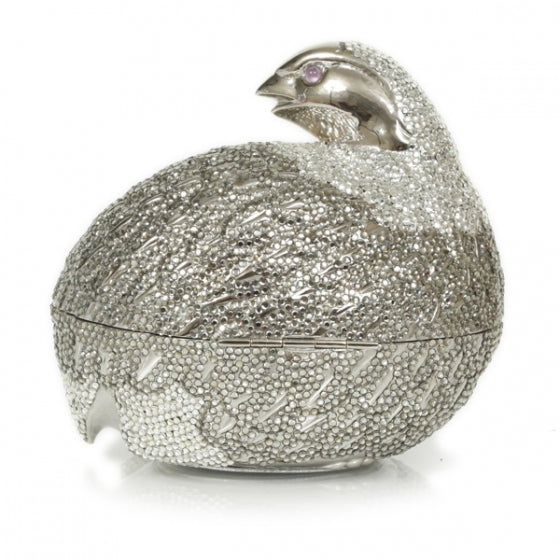 Swarovski Crystal Grouse Partridge Minaudiere Clutch