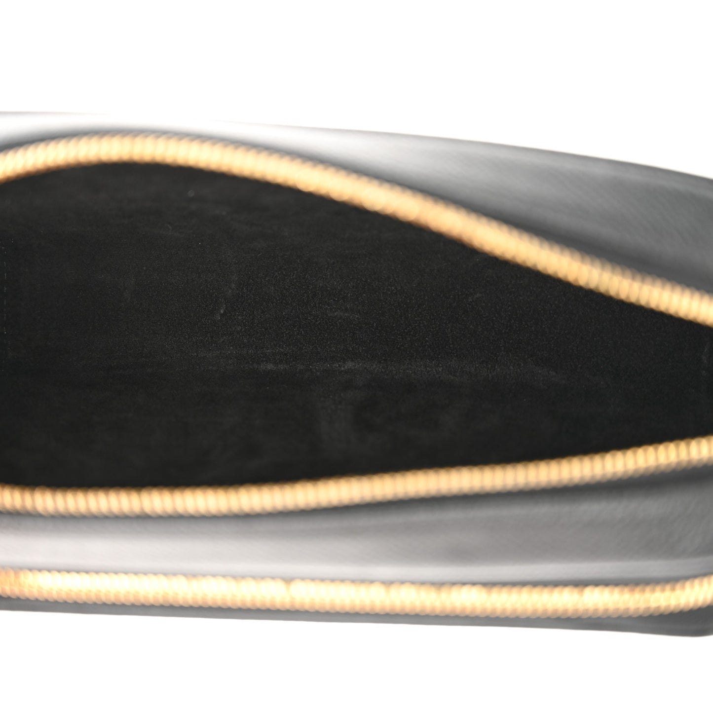 Grained Calfskin Caro Double Pouch Black