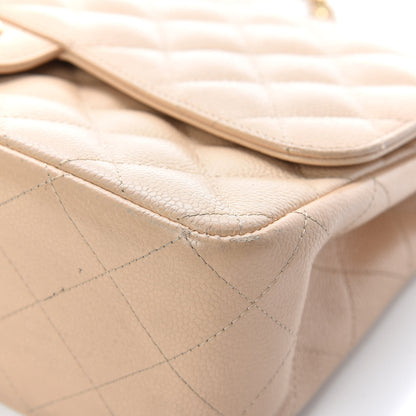 Chanel Caviar Quilted Jumbo Double Flap Beige Clair 12 of 17