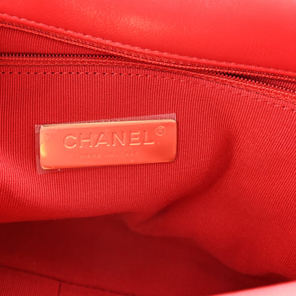 Chanel Lambskin Quilted Medium Chanel 19 Flap Red 5 of 9