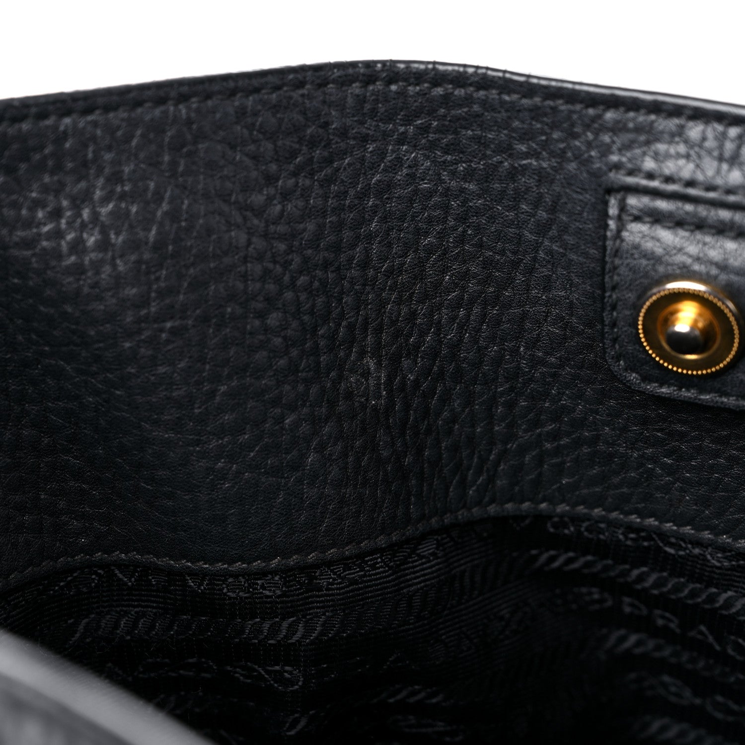 Prada Vitello Daino Side Pocket Tote Black 15 of 25