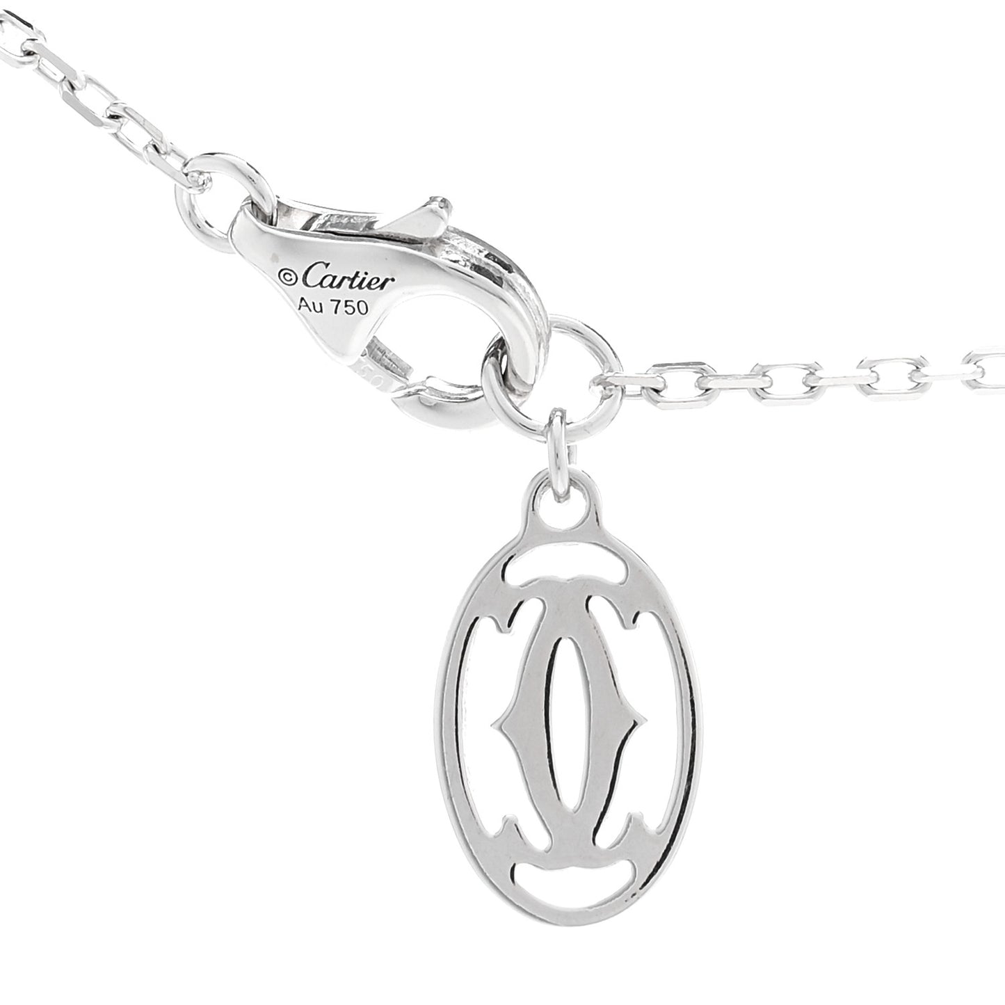 18K White Gold Diamond LM D'Amour Pendant Necklace
