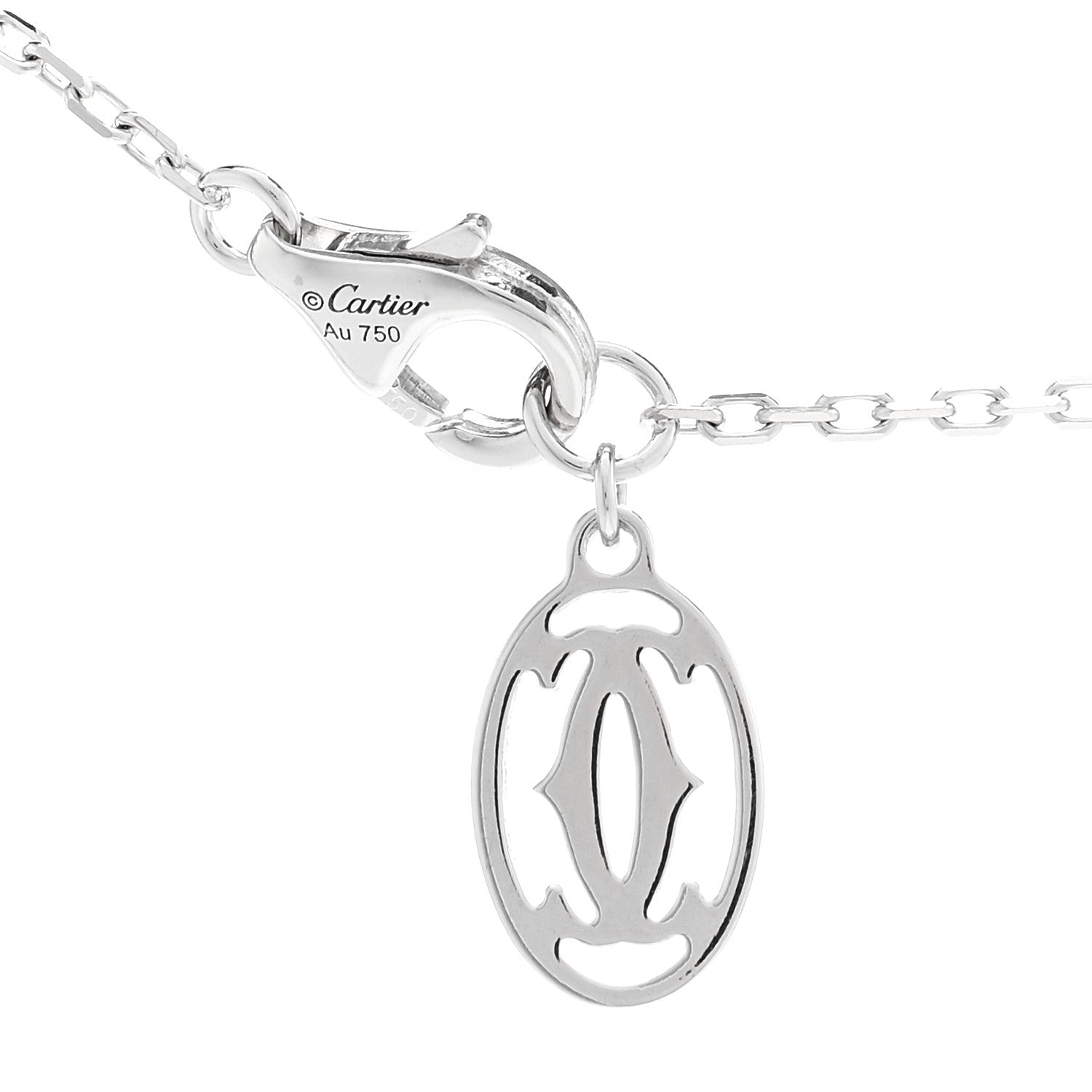 Cartier 18K White Gold Diamond LM D'Amour Pendant Necklace 4 of 5