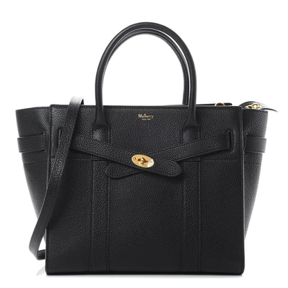 Mulberry Classic Grain Small Bayswater Zip Tote Black 1 of 10
