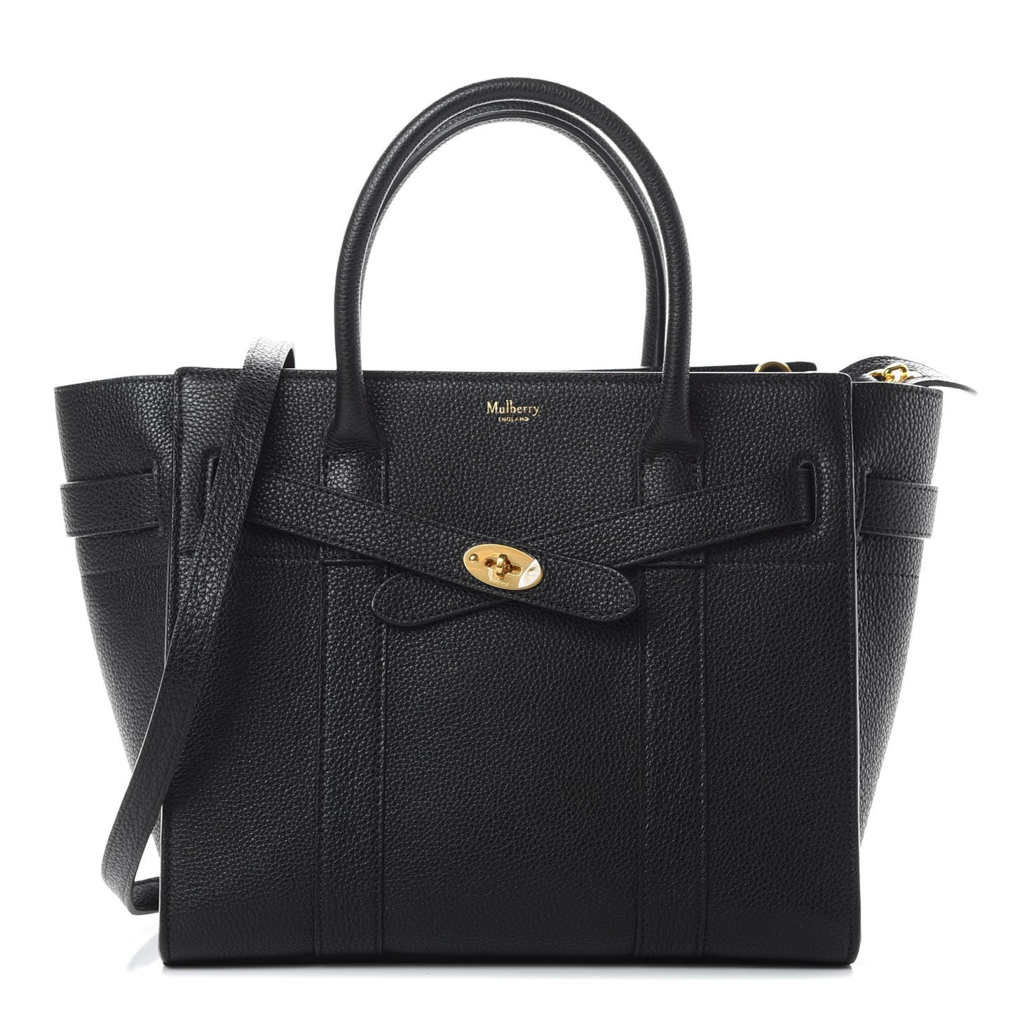 Classic Grain Small Bayswater Zip Tote Black