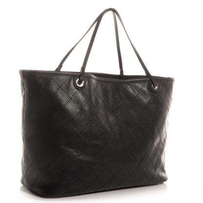 Chanel Grained Calfskin Large Shopping Fever Tote Black 3 of 7
