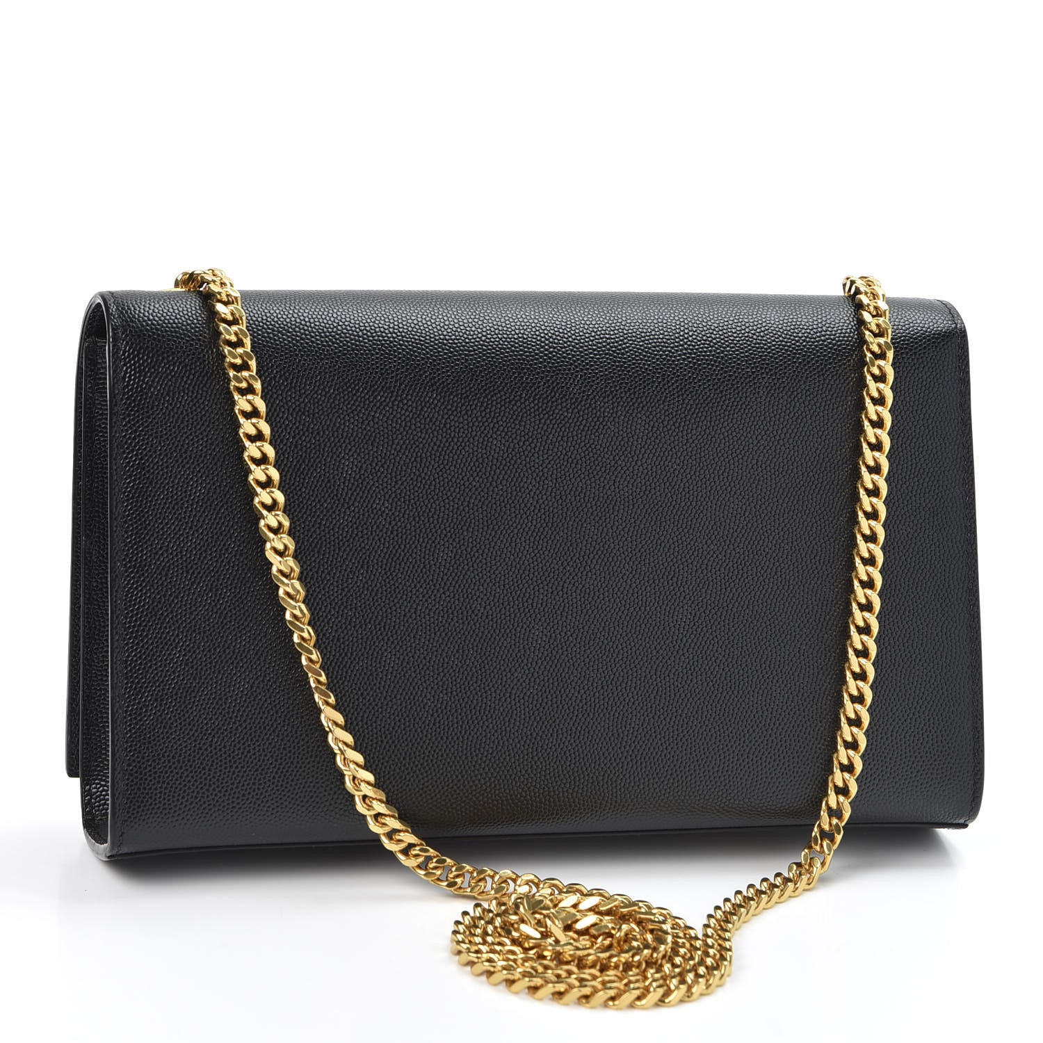 Saint Laurent Grain De Poudre Medium Classic Monogram Kate Satchel Black 2 of 9
