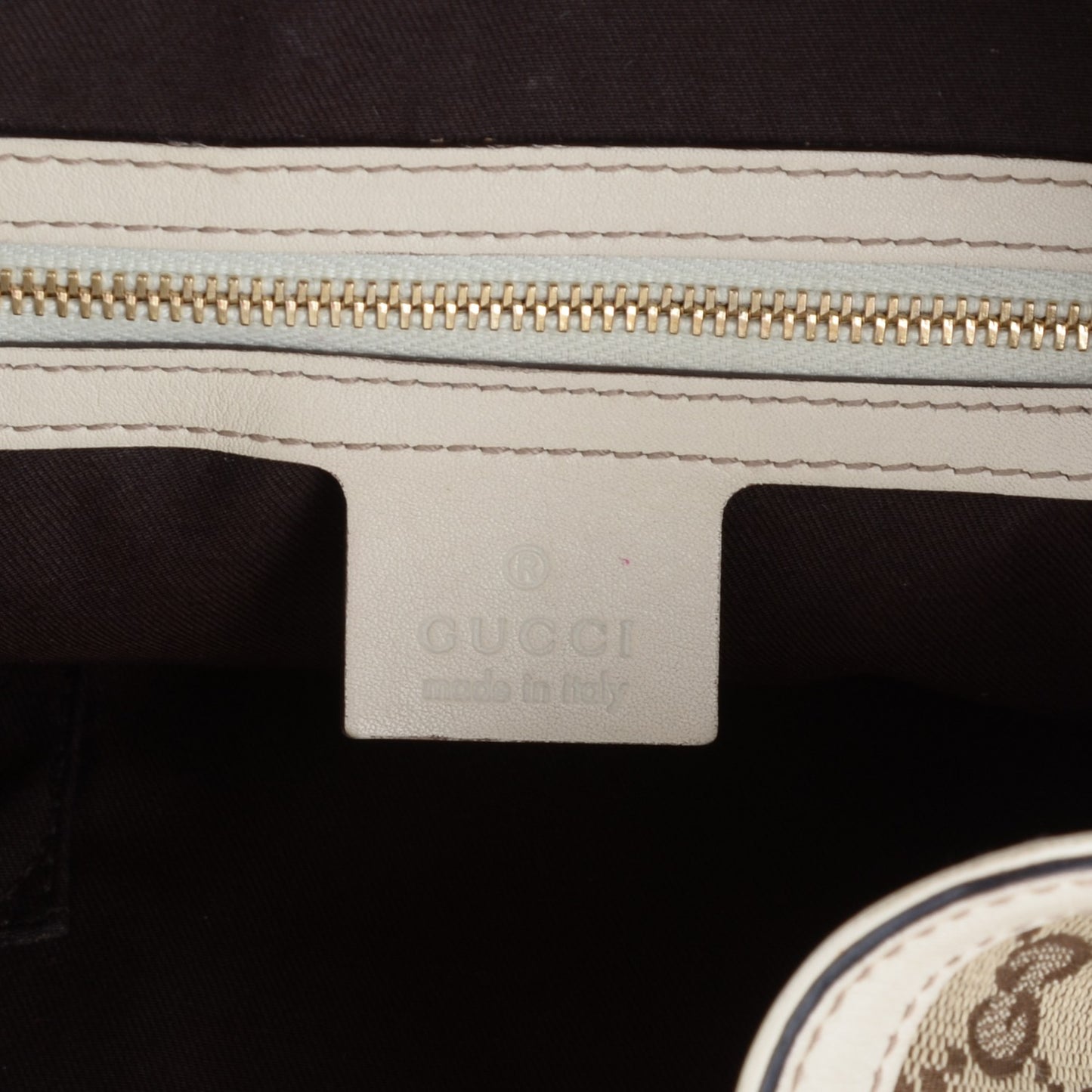 Monogram Medium Peggy Bamboo Top Handle Bag Off White