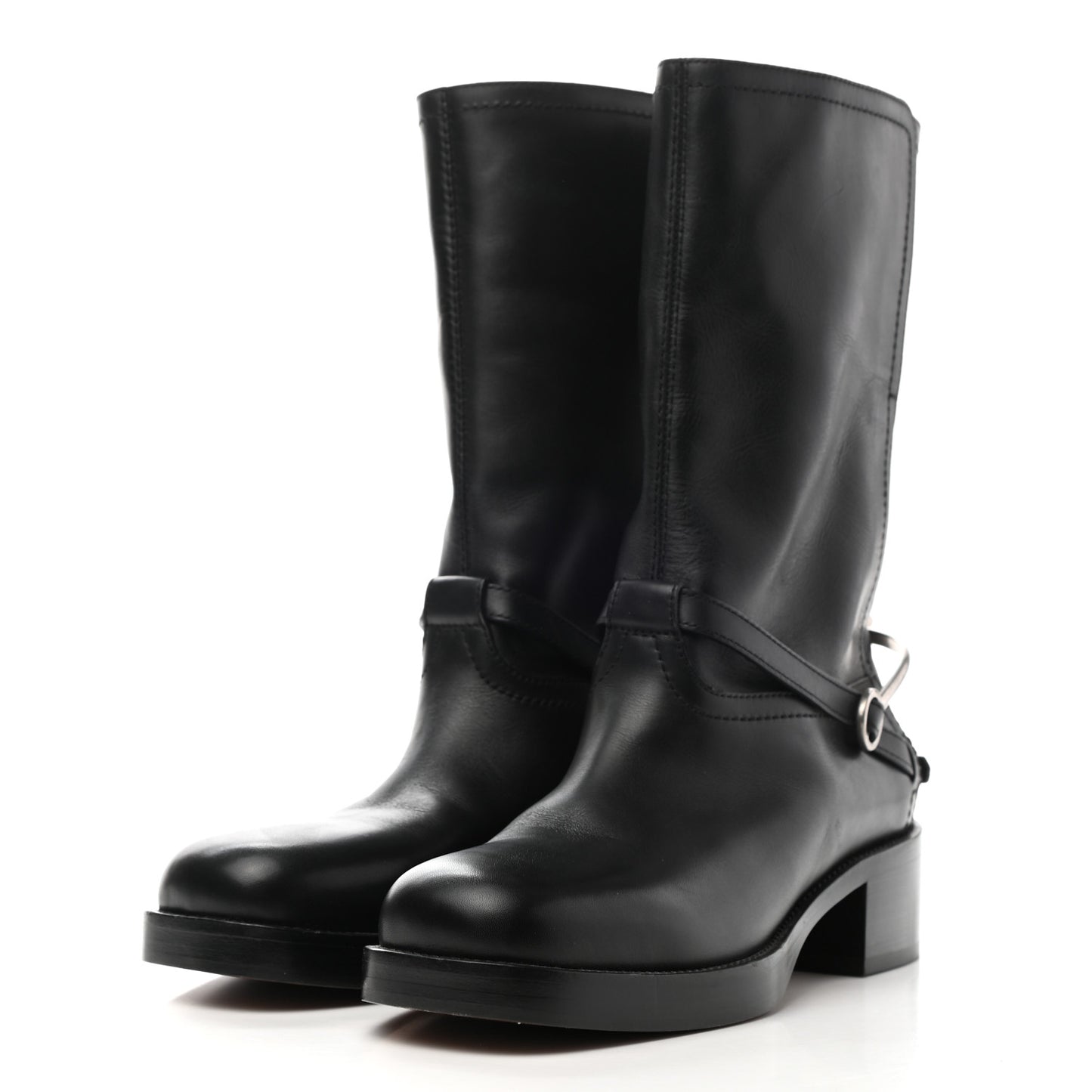 Soft Calfskin Diorider Boots 38 Black