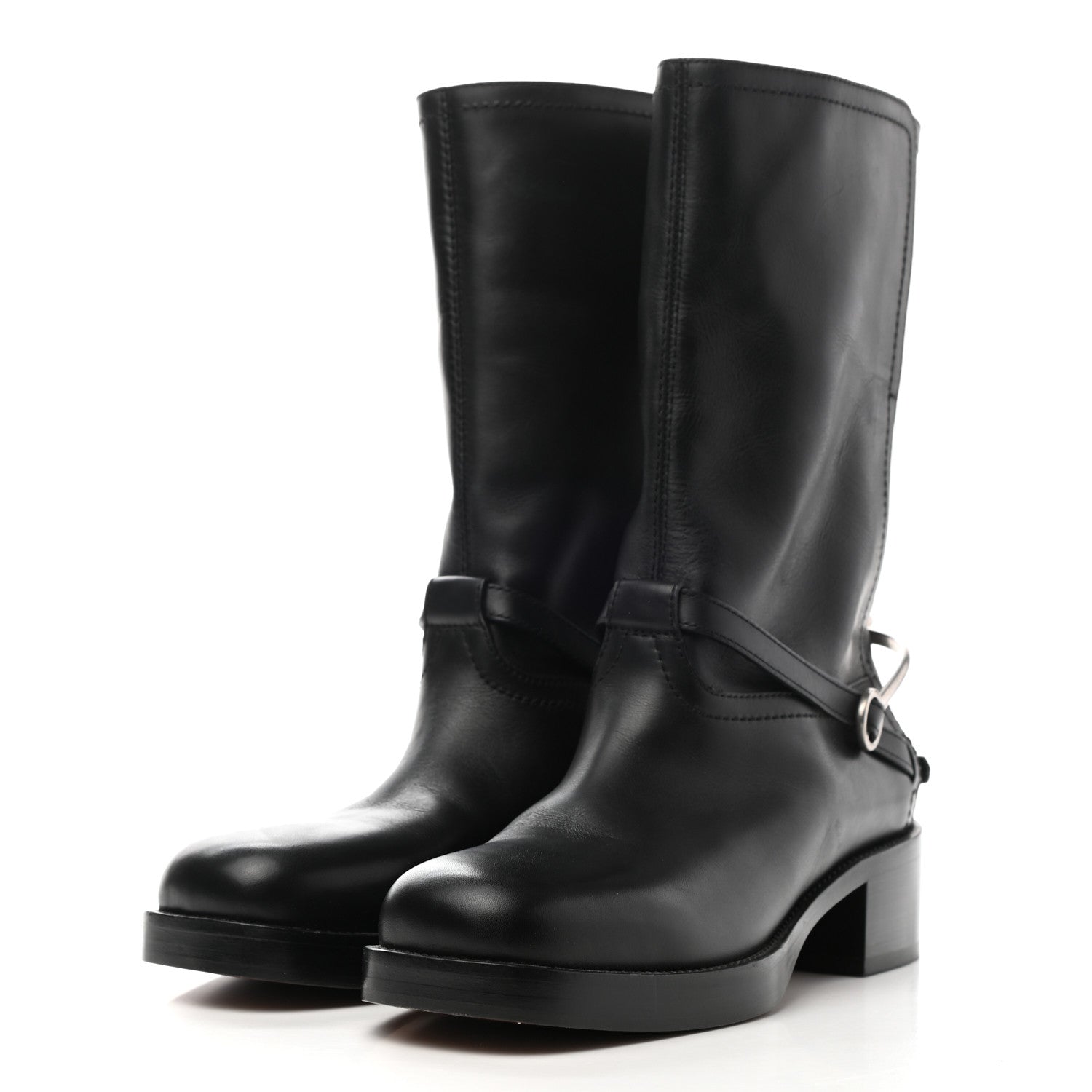 Christian Dior Soft Calfskin Diorider Boots 38 Black 3 of 10
