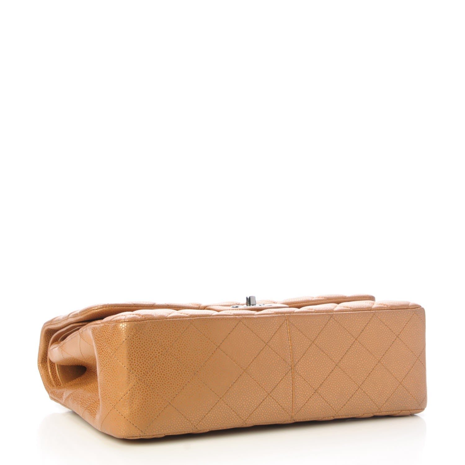 Chanel Metallic Caviar Quilted Jumbo Double Flap Copper 4 of 8