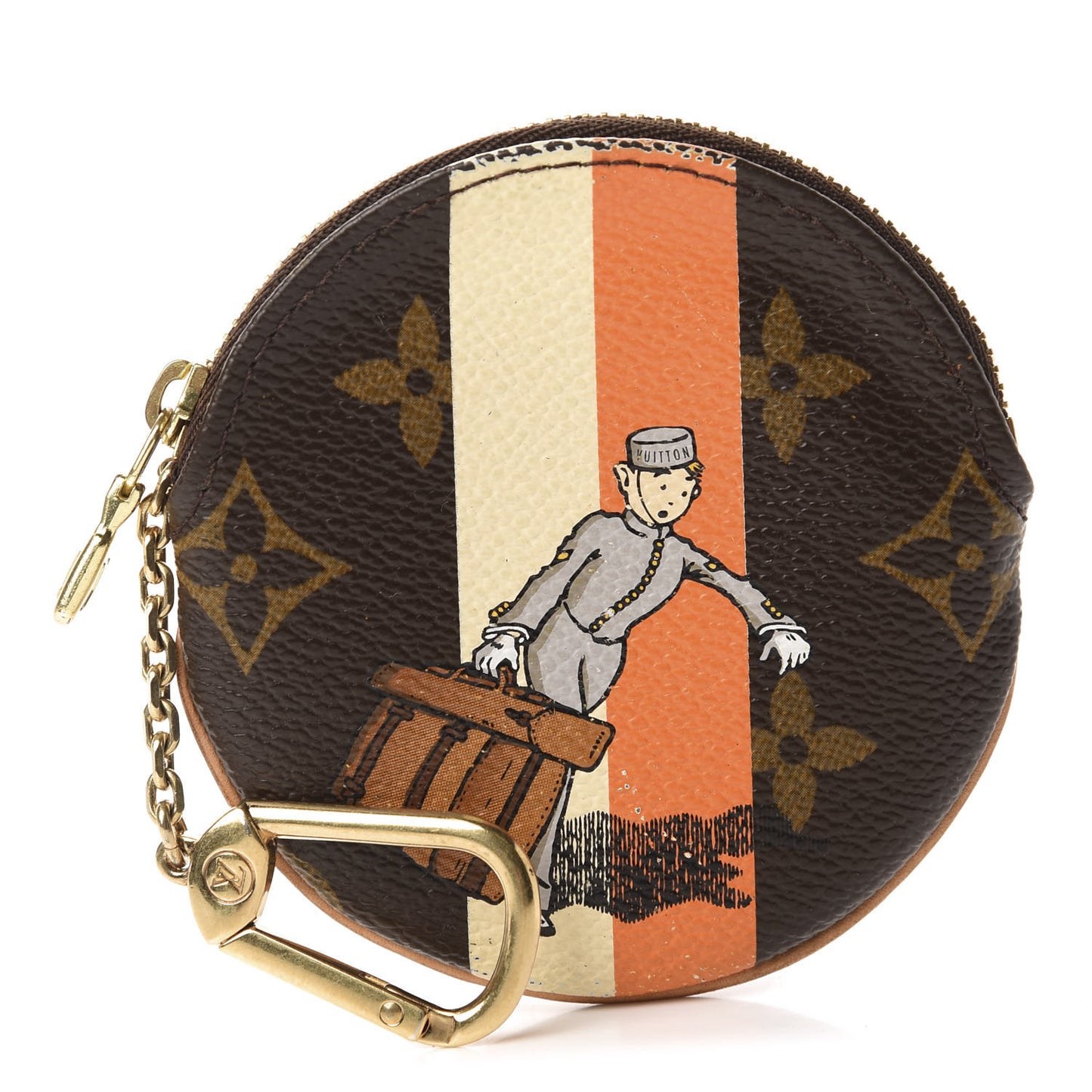 Monogram Groom Round Coin Purse