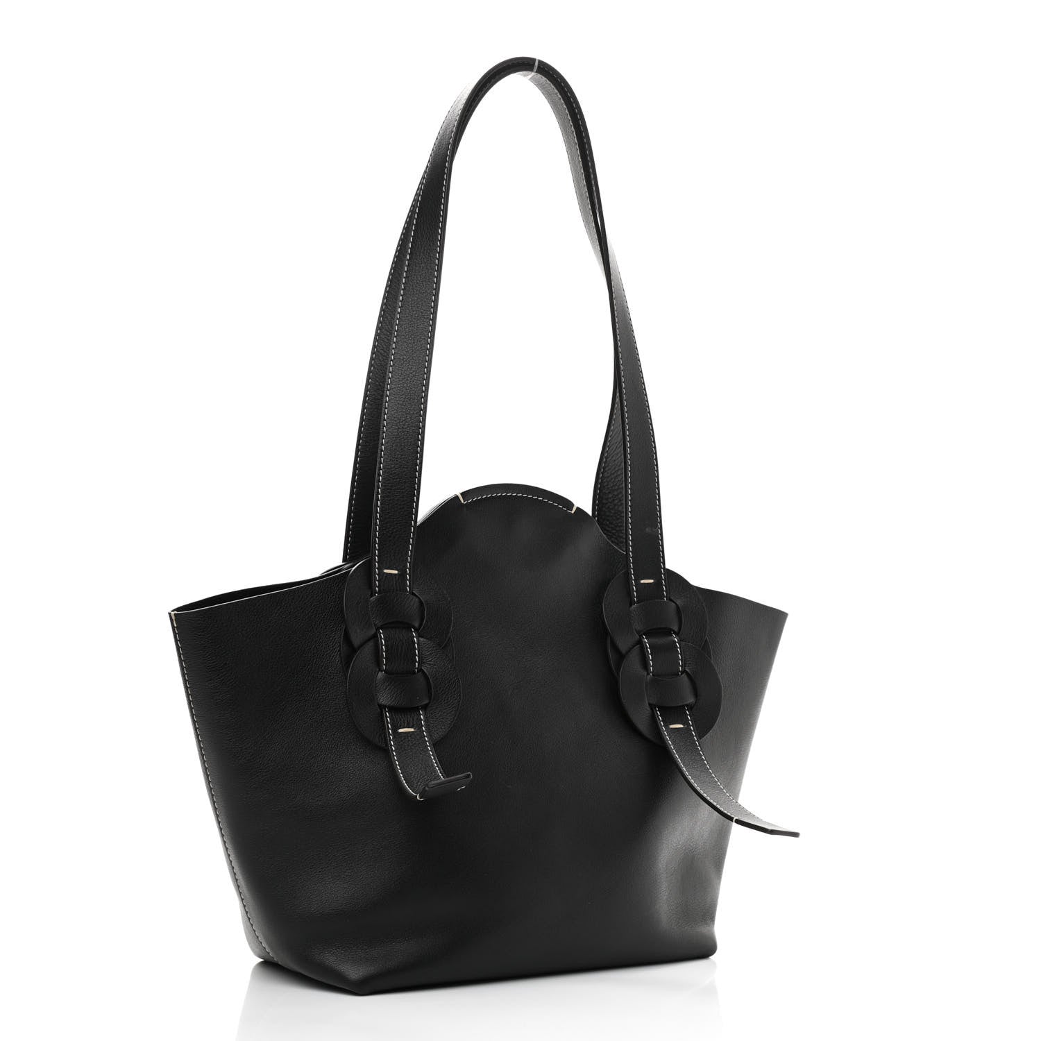 Chloe Small Grain Smooth Calfskin Medium Darryl Tote Black 3 of 13