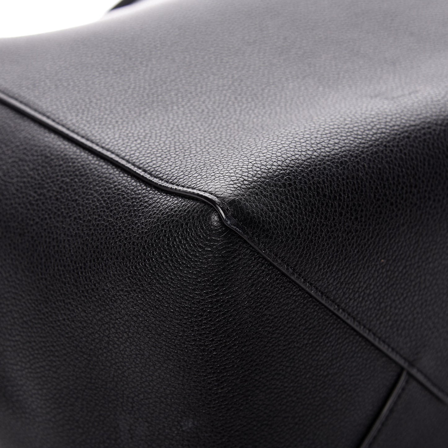 Soft Grained Calfskin Small Belt Cabas Phantom Black