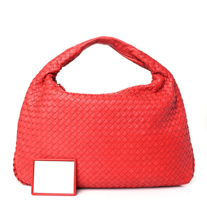 Bottega Veneta Nappa Intrecciato Large Veneta Hobo Red 3 of 11