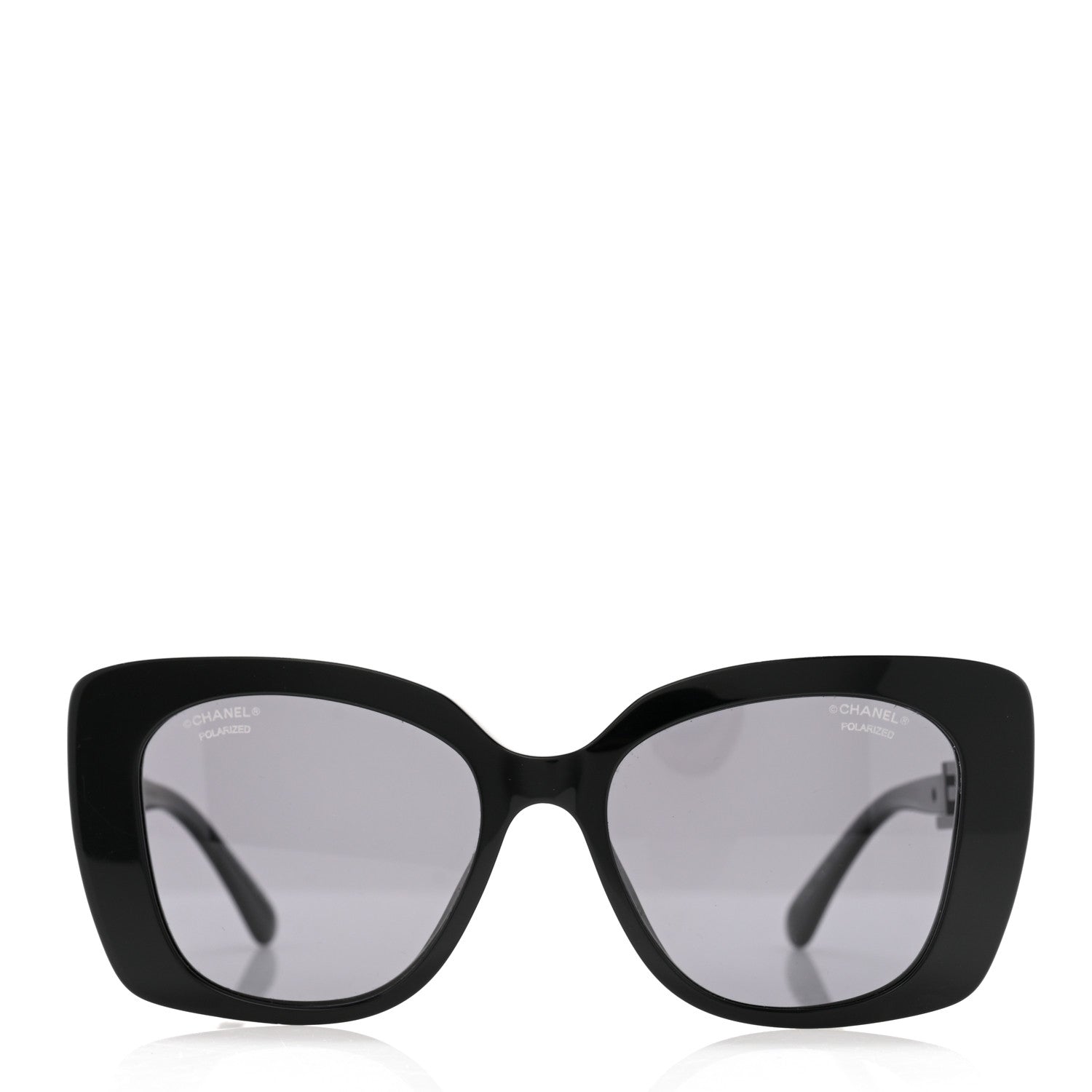 Chanel Acetate Strass Polarized Square Sunglasses 5422-B Black 2 of 8
