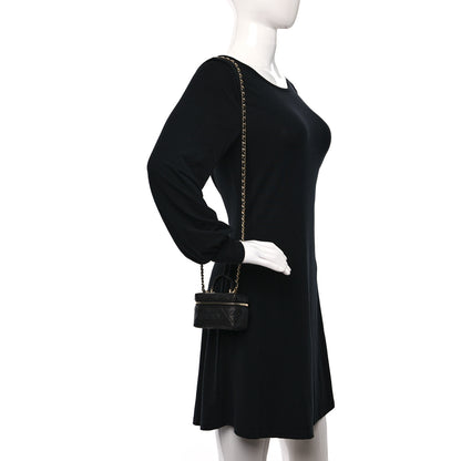 Chanel Caviar Quilted Mini Top Handle Vanity With Chain Black 2 of 10