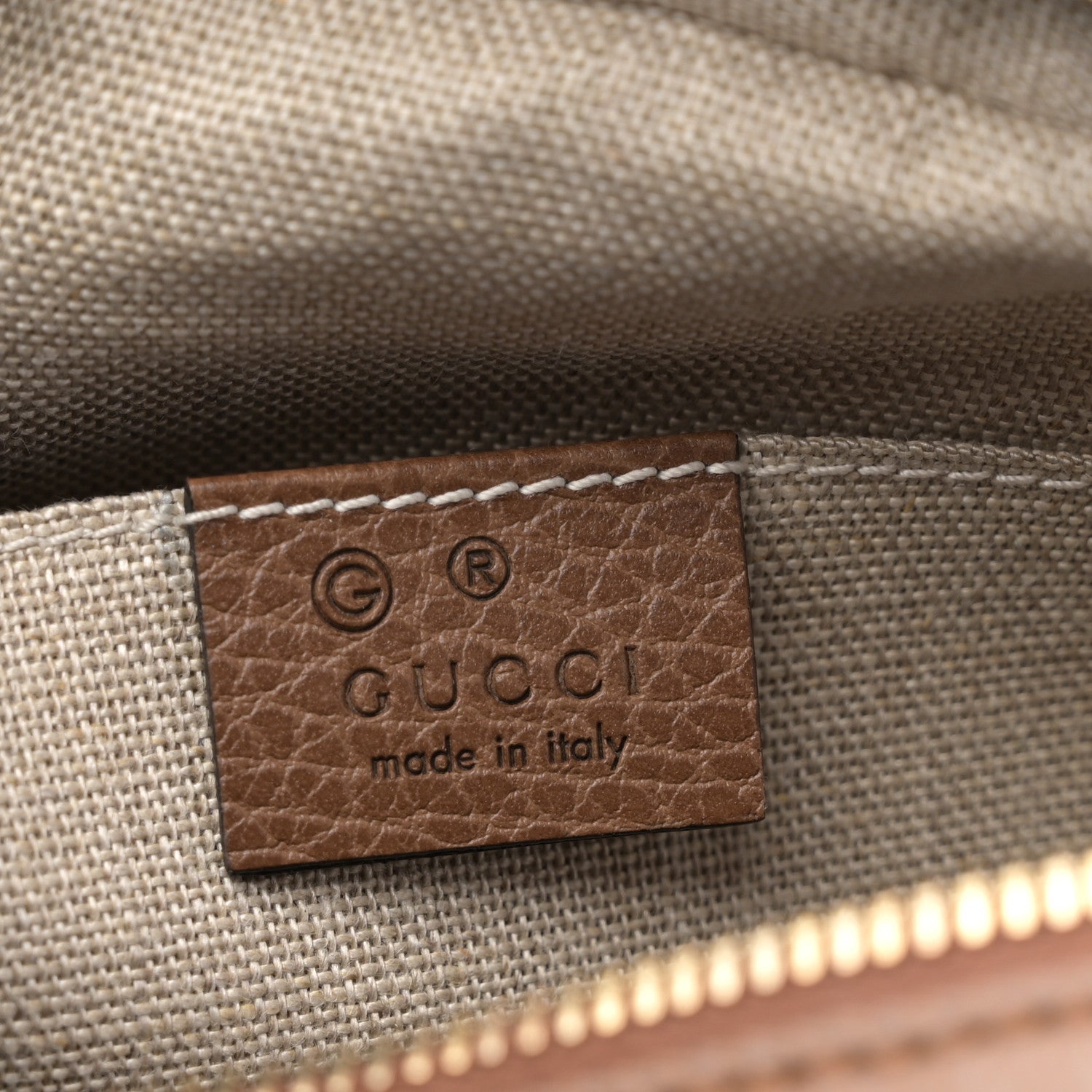 Gucci Monogram Mini Bree Messenger Bag Beige Tabacco 6 of 10