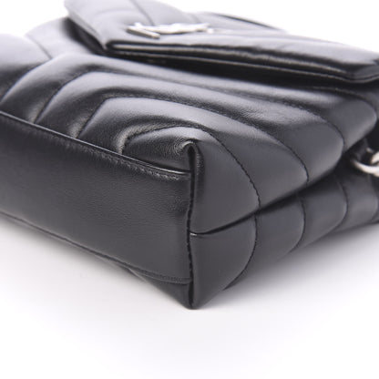 Saint Laurent Calfskin Y Quilted Monogram Toy Loulou Crossbody Bag Black 7 of 10