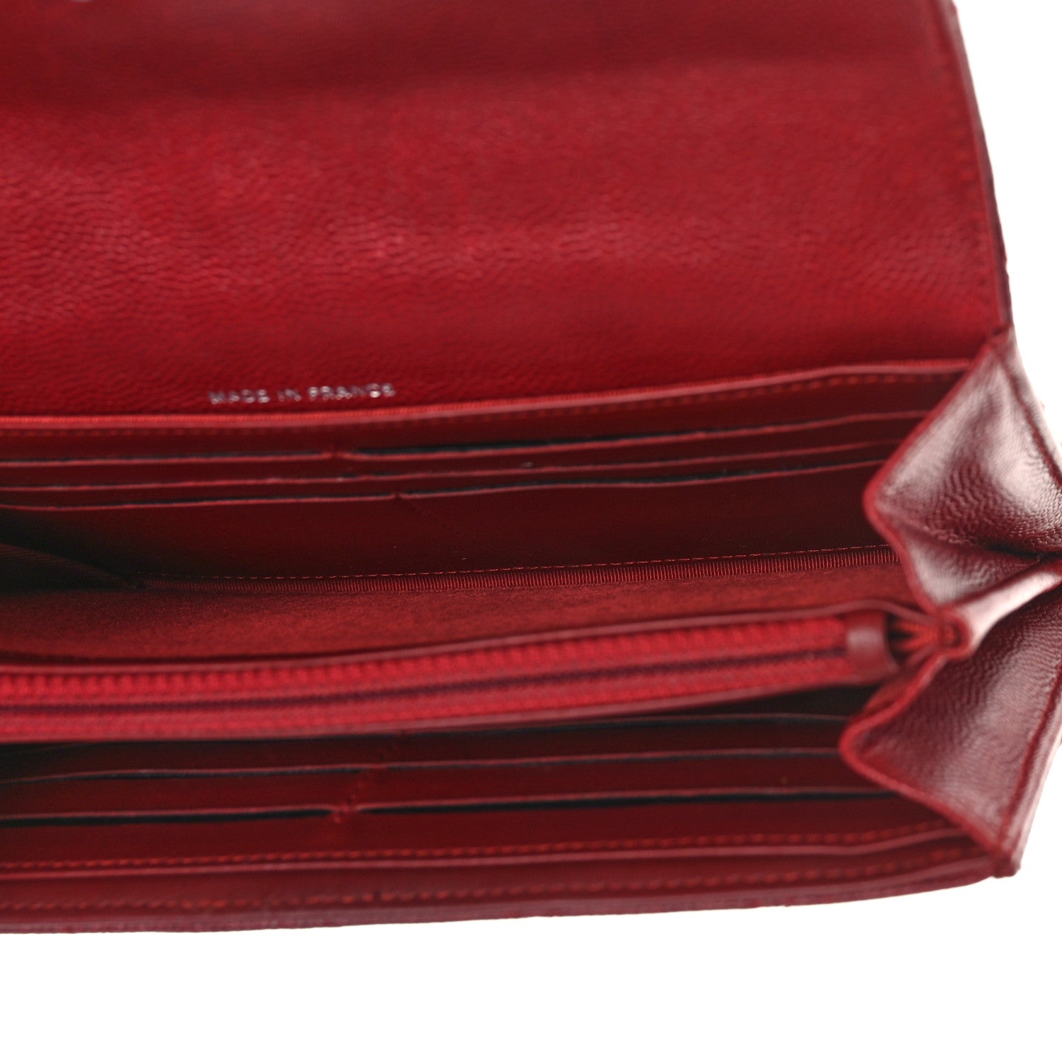 Chanel Caviar Quilted Large Gusset Flap Wallet Dark Red 5 of 11
