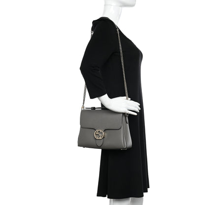 Gucci Dollar Calfskin Interlocking G Top Handle Shoulder Bag Loess 2 of 11