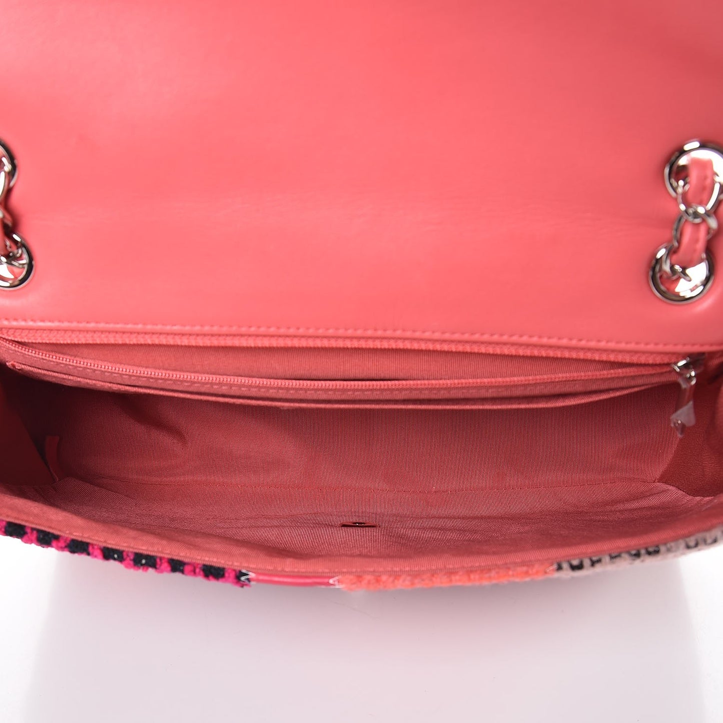 Tweed Patchwork Jumbo Single Flap Pink