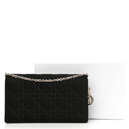 Christian Dior Satin Cannage Lady Dior Clutch Black 10 of 11