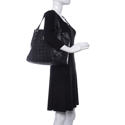 MCM Visetos Shopping Tote Black 2 of 16