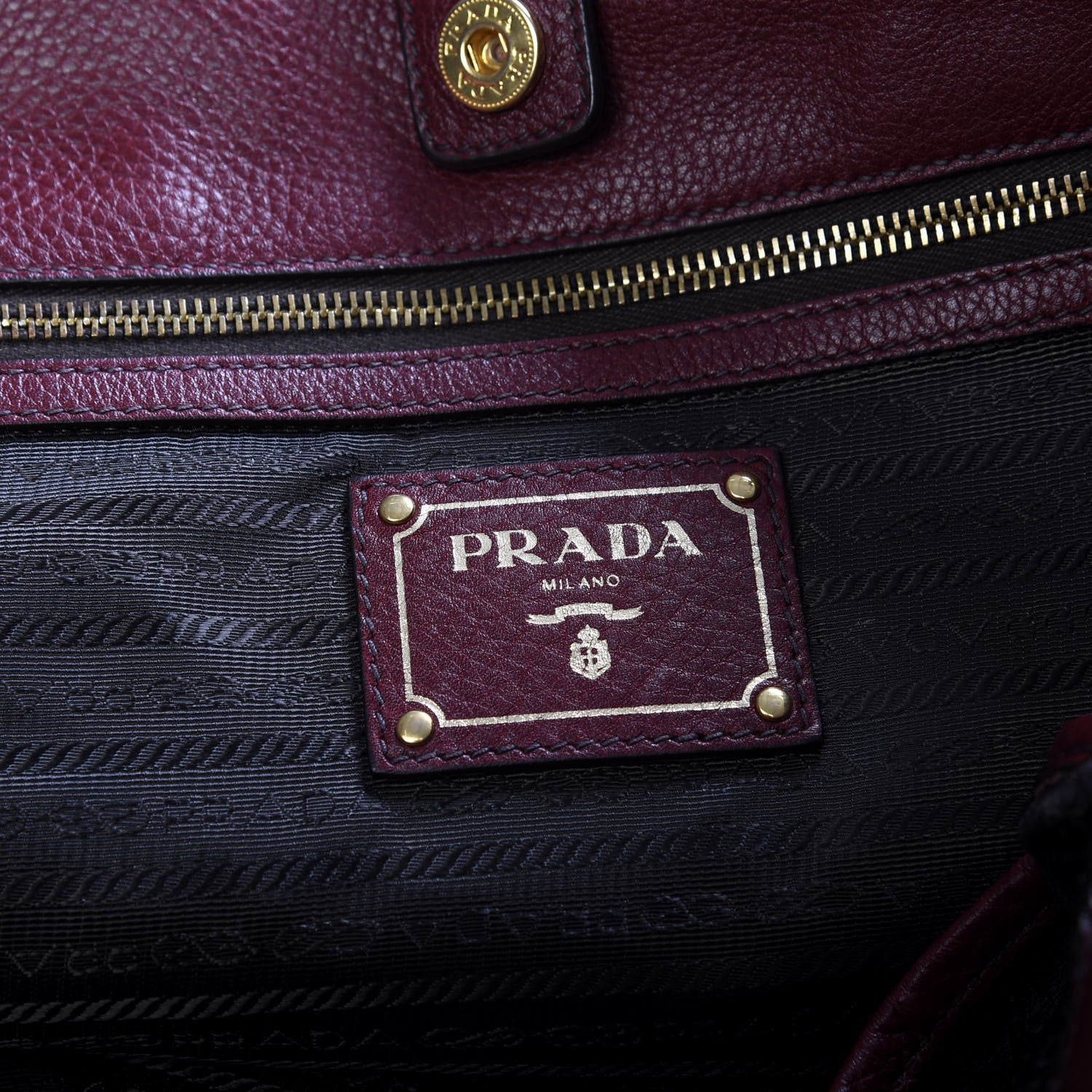 Prada Vitello Daino Tote Amaranto 8 of 10