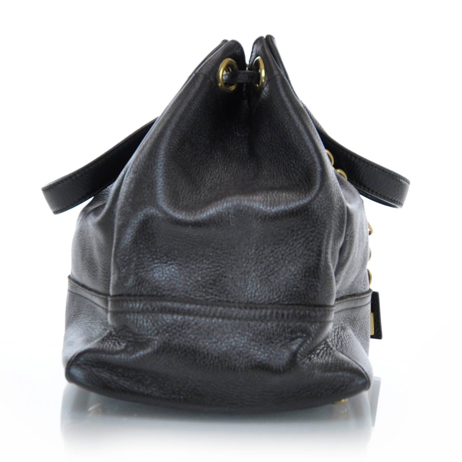 Saint Laurent Leather Overseas Tote Brown 4 of 10