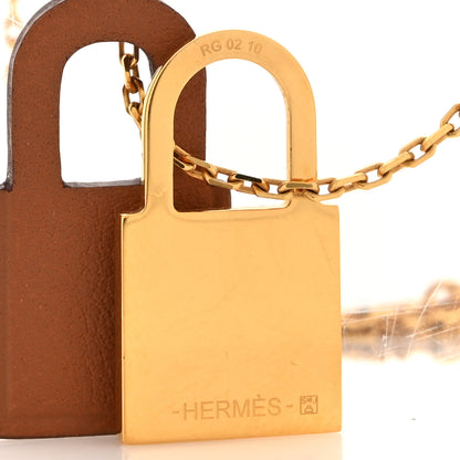 Hermes Swift Small O'Kelly Pendant Necklace Gold 6 of 7