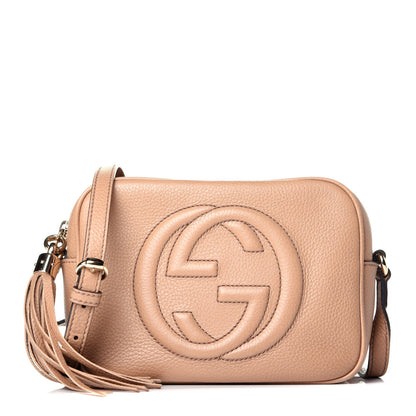 Gucci Pebbled Calfskin Small Soho Disco Bag Rose Beige 1 of 9