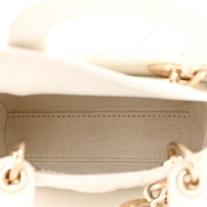 Christian Dior Calfskin Cannage Dioramour Micro Lady Dior Dior White 5 of 15