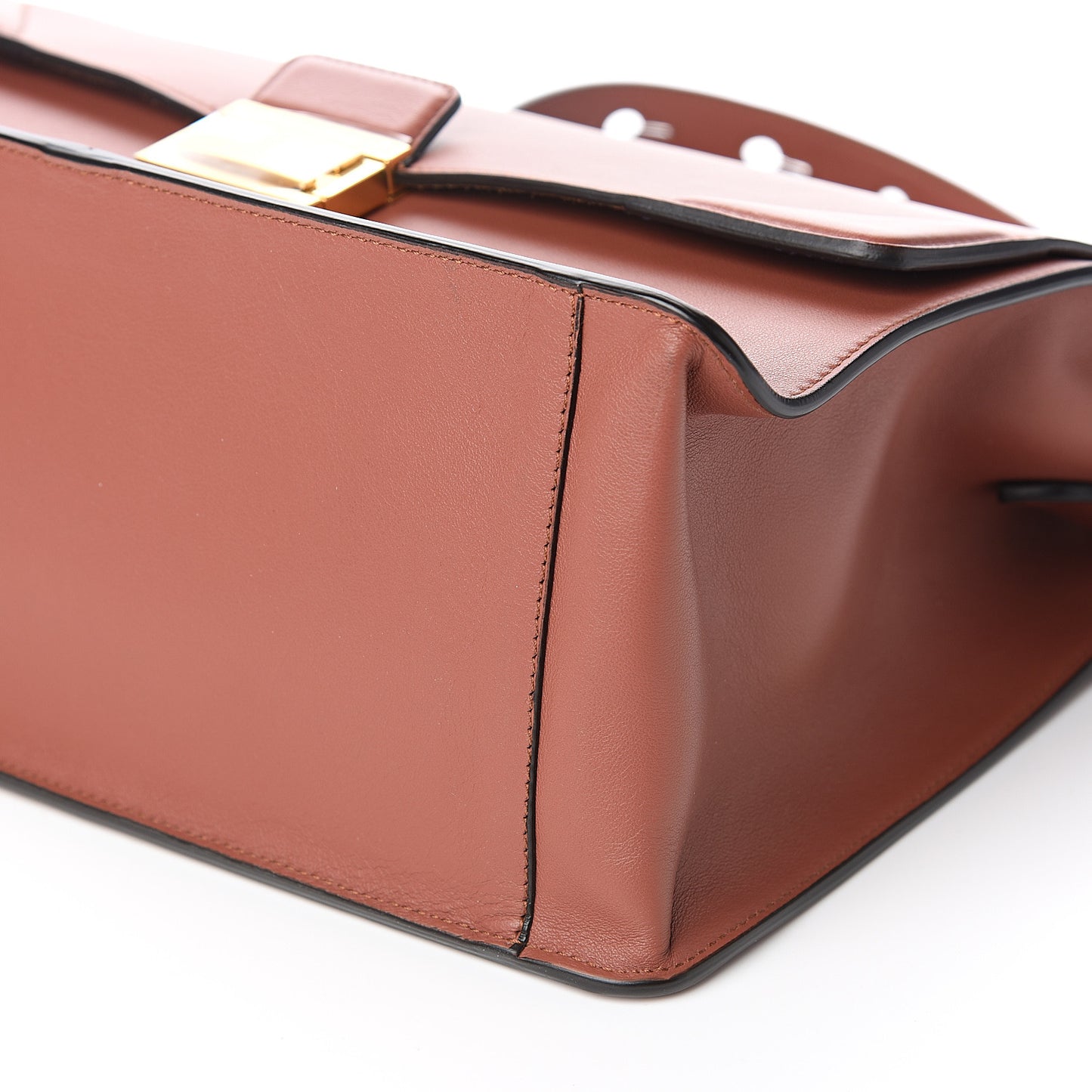 Vitello Grace Matte Large Kan U Shoulder Bag Rust