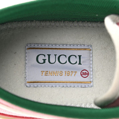 Gucci Canvas Web Womens 1977 Tennis Sneakers 38.5 Wild Rose Mystic White 7 of 8