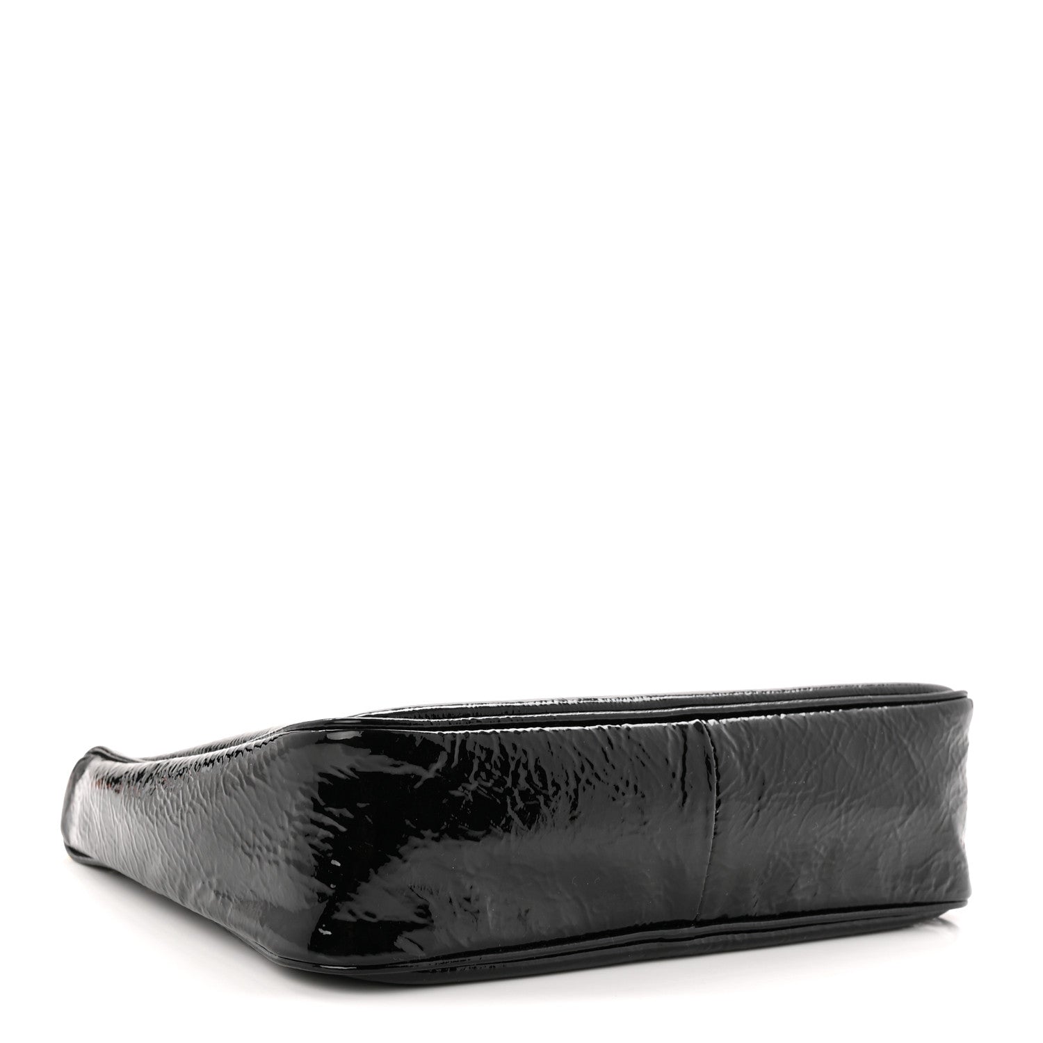 Prada Patent Naplak Re-Edition 2005 Shoulder Bag With Charm Black 4 of 12