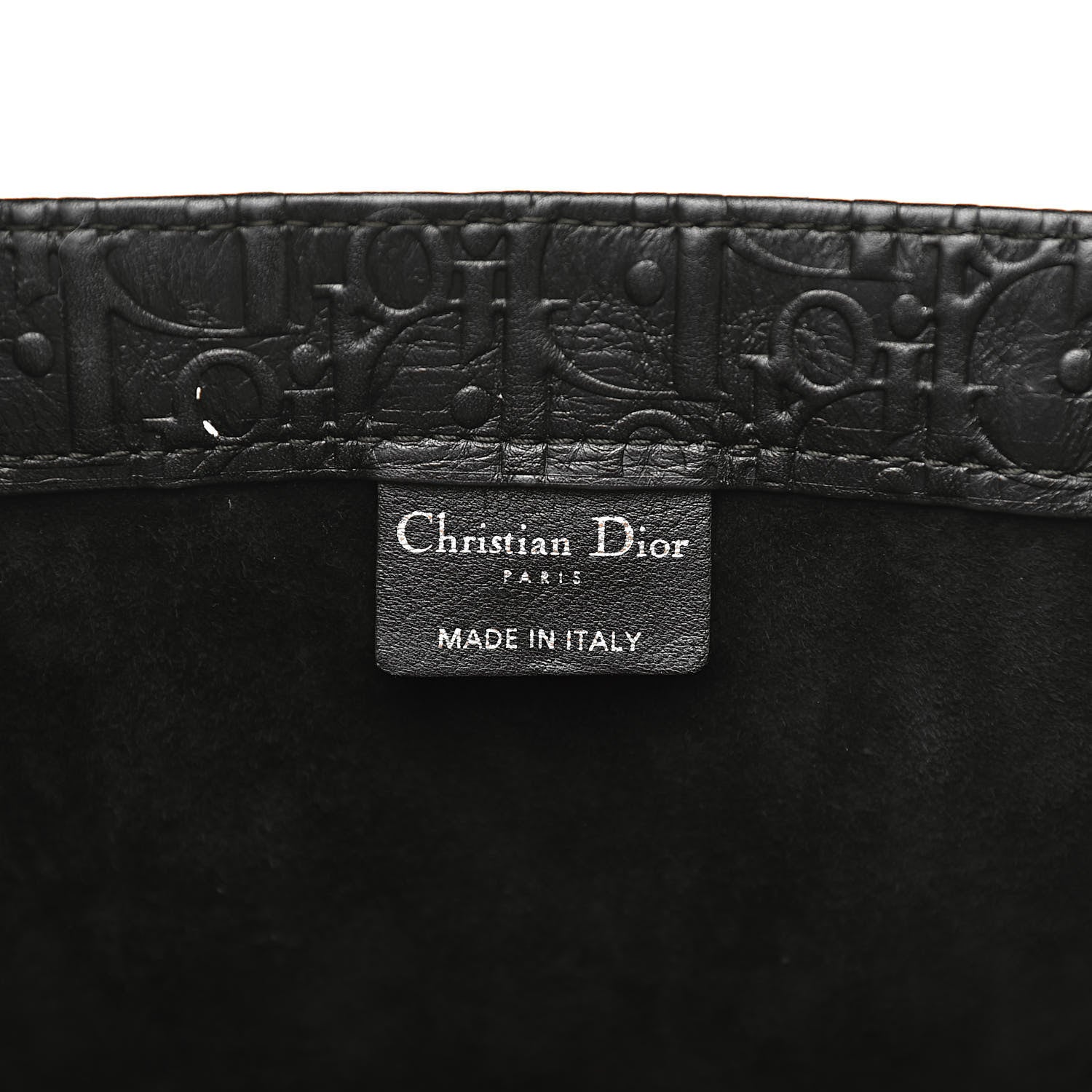 Christian Dior Oblique Calfskin Embossed Book Tote Black 6 of 12