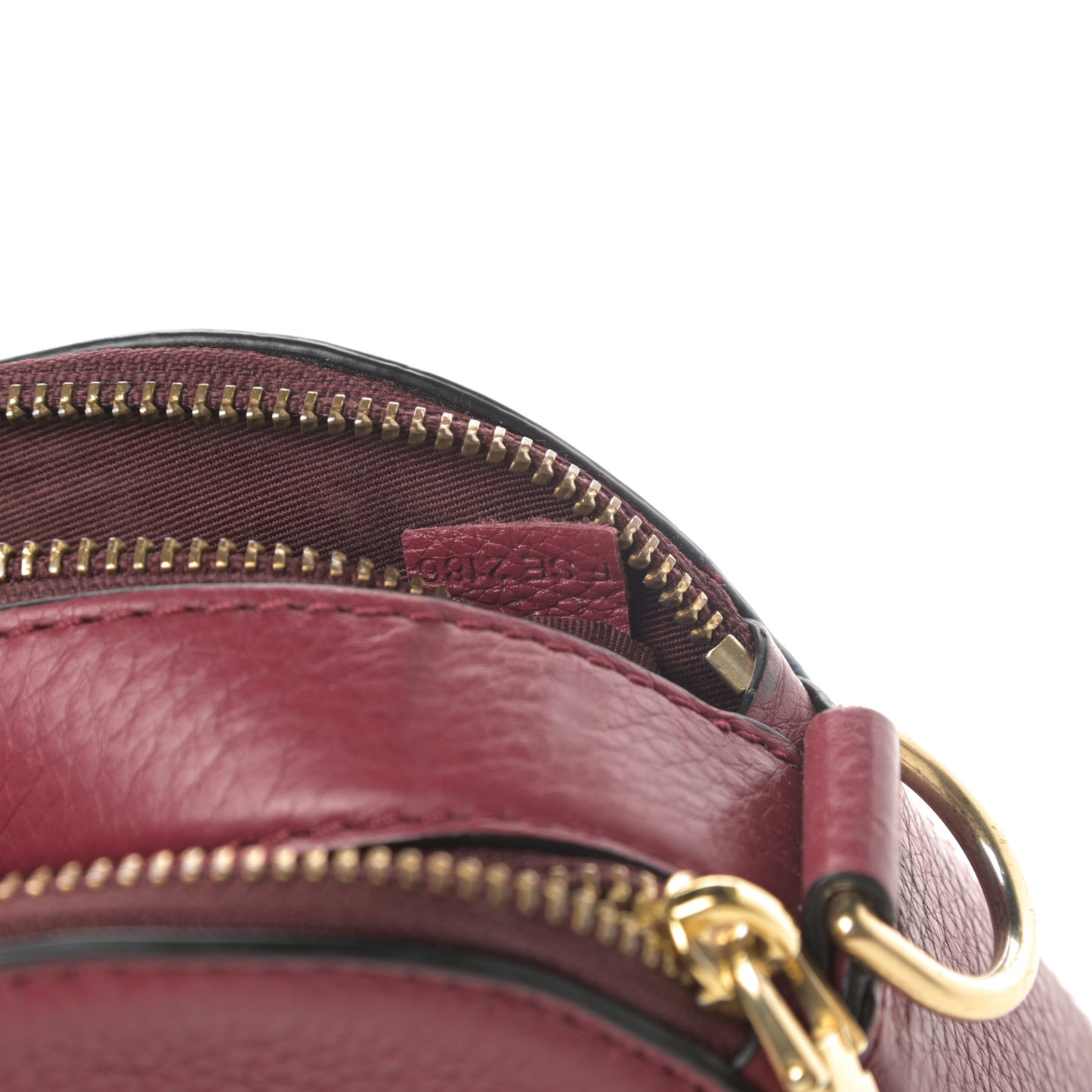 Calfskin Shutter Camera Crossbody Bag Deep Maroon