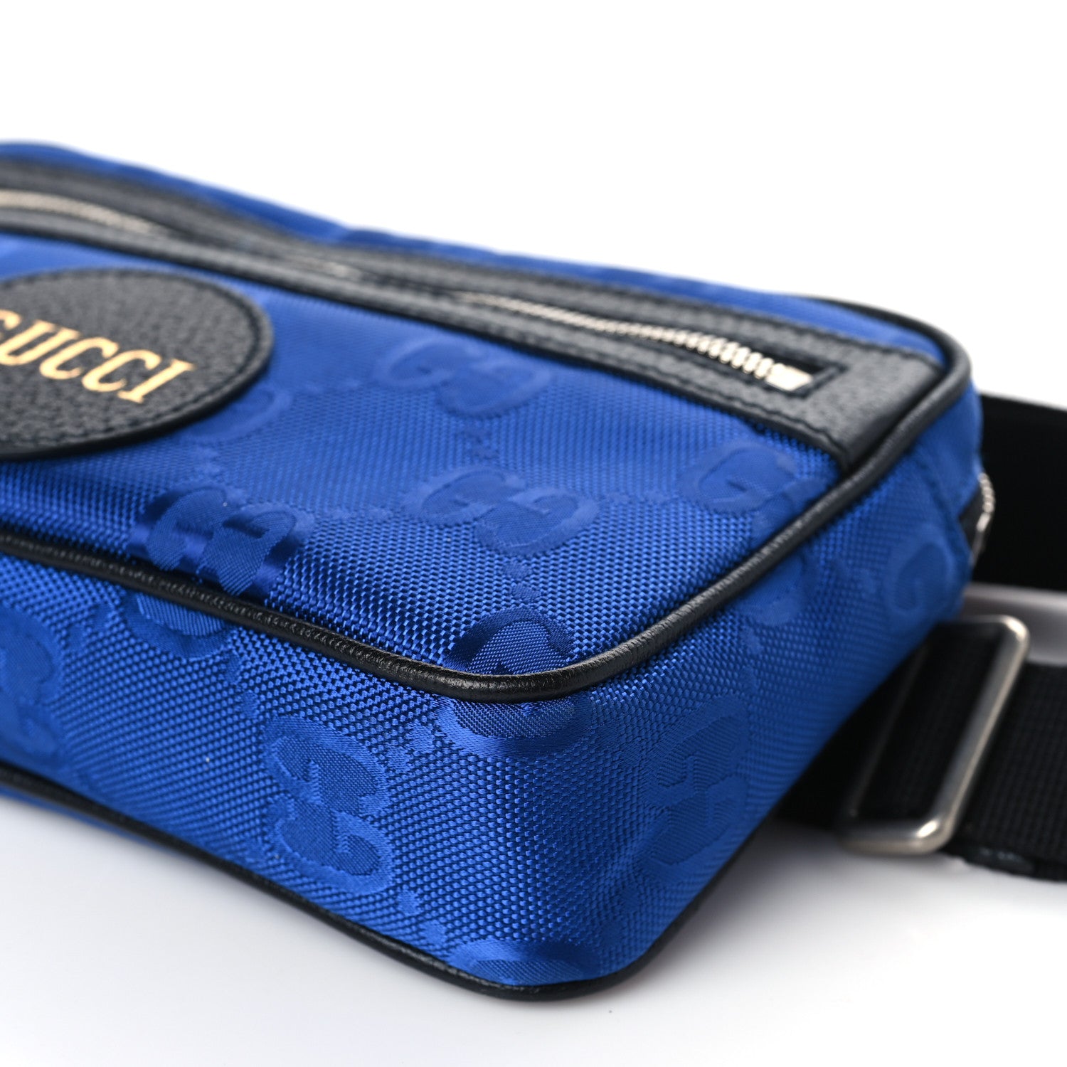 Gucci Econyl Nylon Monogram Off The Grid Belt Bag Guilted Blue Black 10 of 10