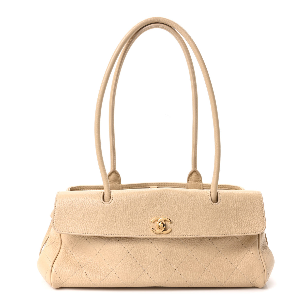 Chanel Grained Calfskin Stitched Urban Essentials Small Shopping Bag Beige 1 of 10