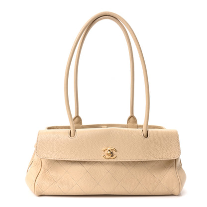 Chanel Grained Calfskin Stitched Urban Essentials Small Shopping Bag Beige 1 of 10