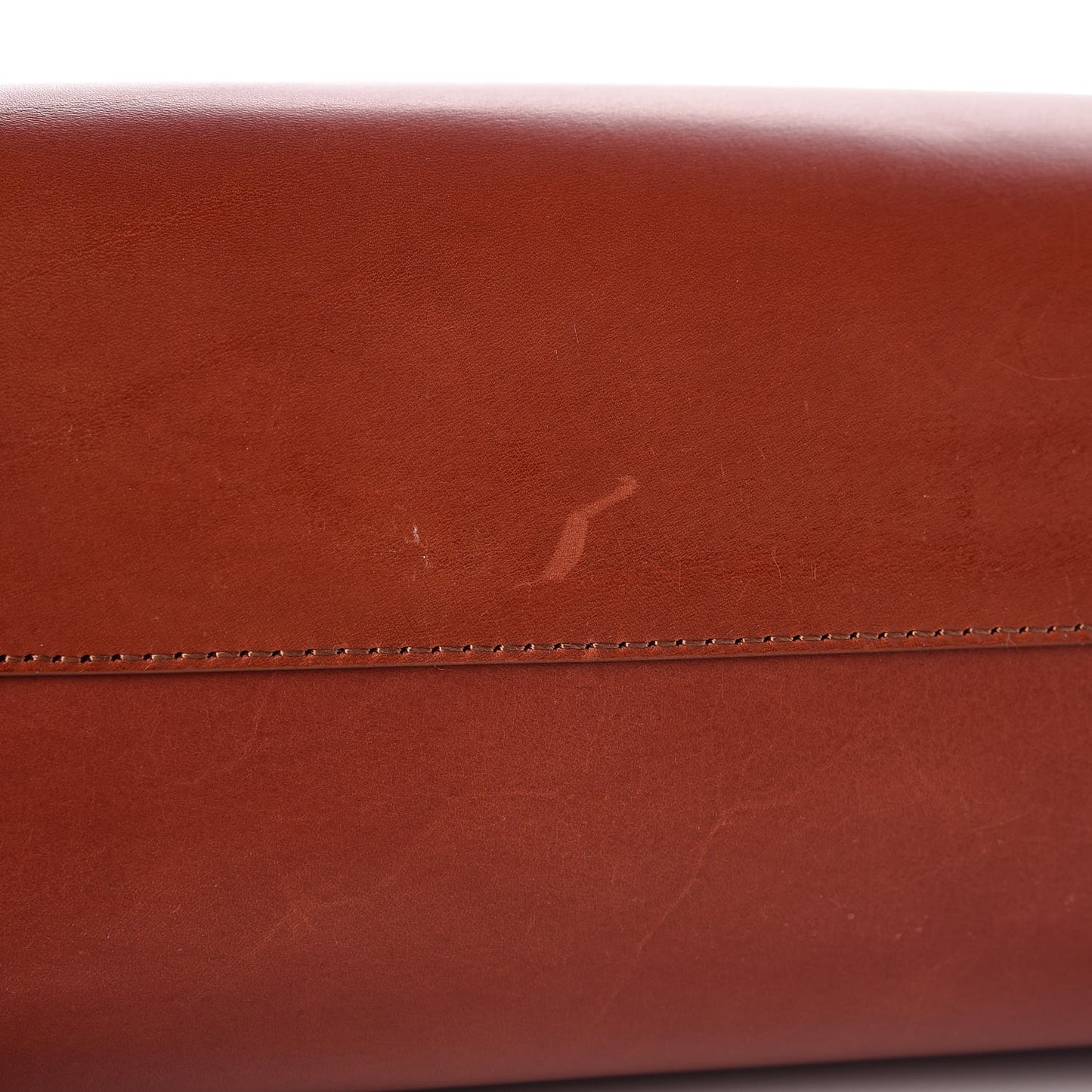 Vegetable Tanned Calfskin Small Shopping Bag Brandy Avion