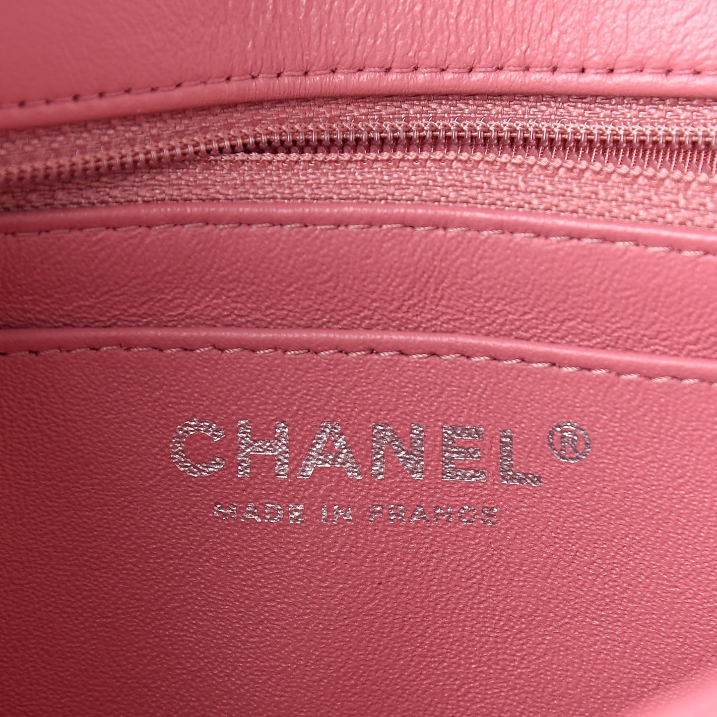 Lambskin Quilted Mini Rectangular Flap Pink