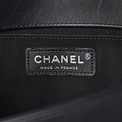 Chanel Calfskin Chevron Quilted Medium Boy Flap Black 7 of 11