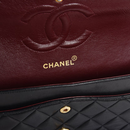 Chanel Lambskin Quilted Medium Double Flap Black 7 of 8